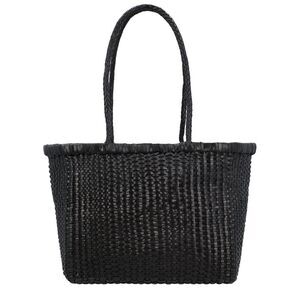 Dragon Diffusion B Weave Small Leather Shoulder Bag, Black